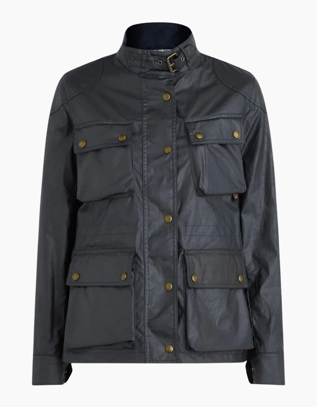 Belstaff Women's Black Fieldmaster Dark Ink Navy Blue Thin Jacket  6 Xs