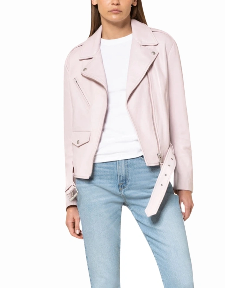 Renegade Chalk Pink Leather Jacket