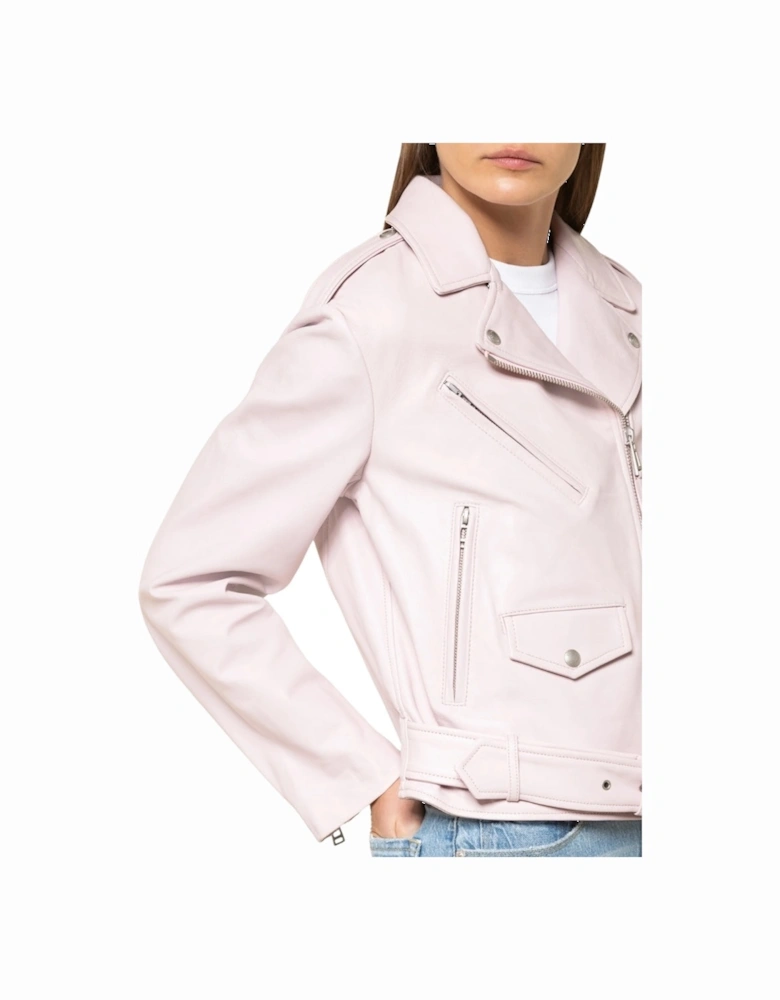 Renegade Chalk Pink Leather Jacket