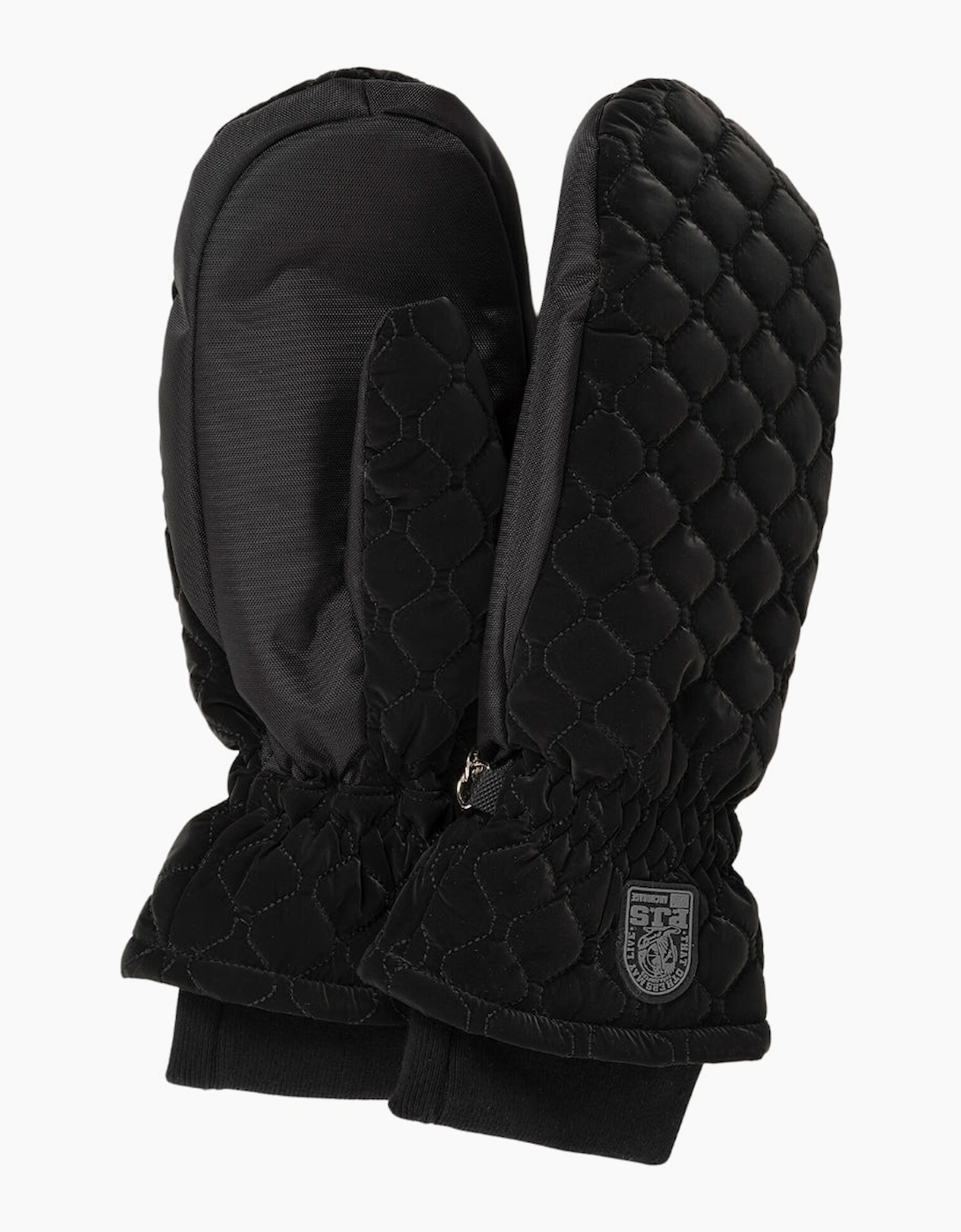 Women's Parajumpers Puffer Mittens Black Gloves - Size: ONE size