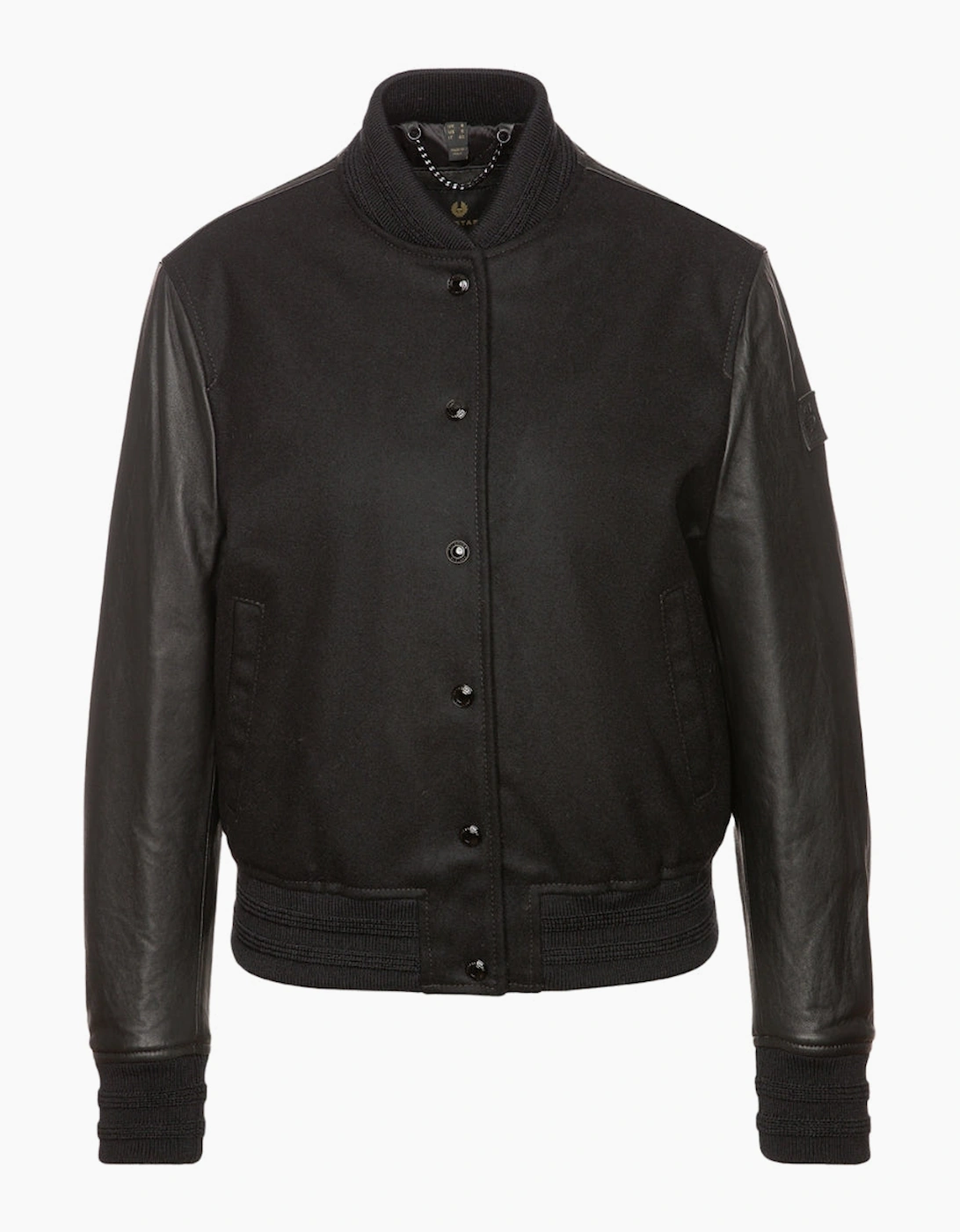 Women's Belstaff Willow Black Leather Bomber Jacket - Size: 10/8