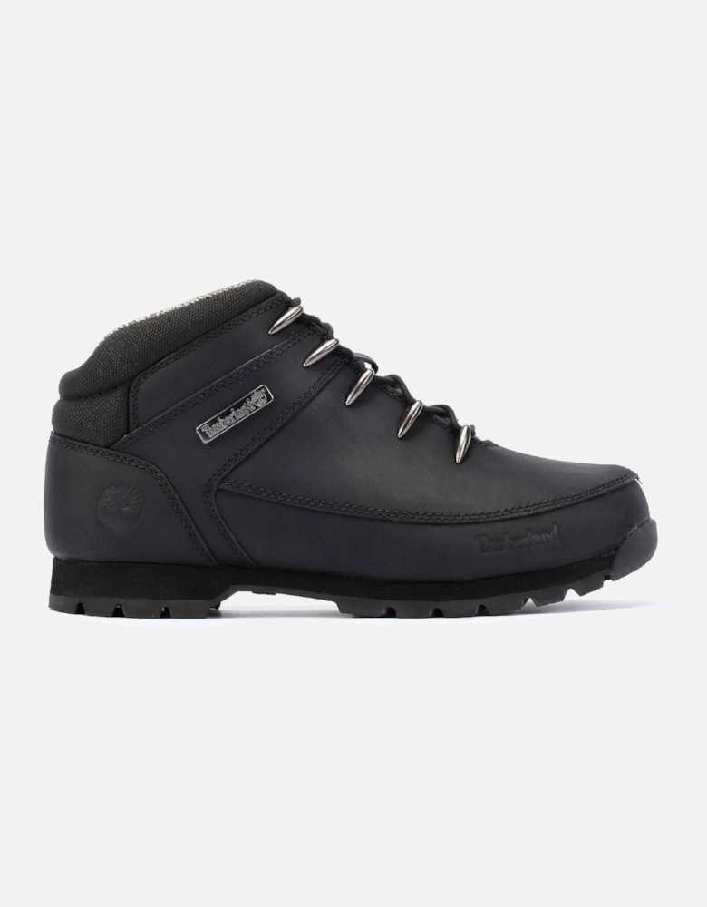 Euro Sprint Mid Lace Premium Leather Men's Black Boots