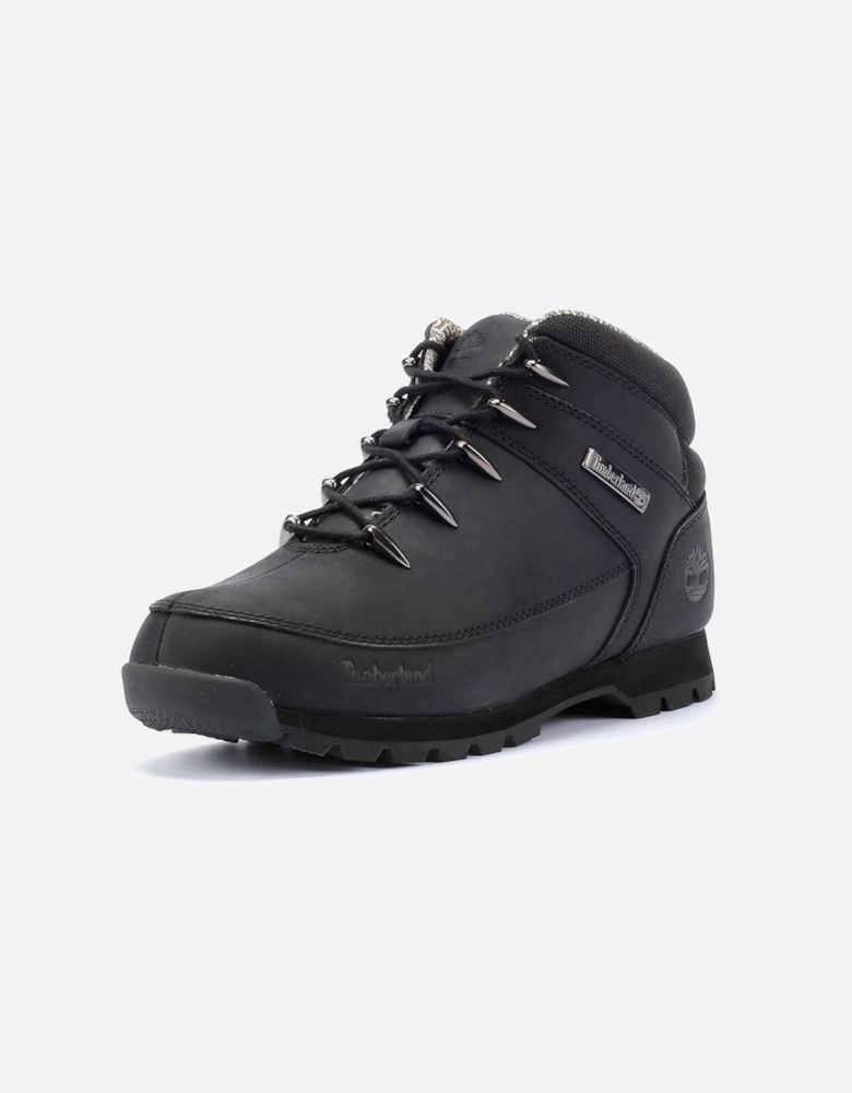 Euro Sprint Mid Lace Premium Leather Men's Black Boots