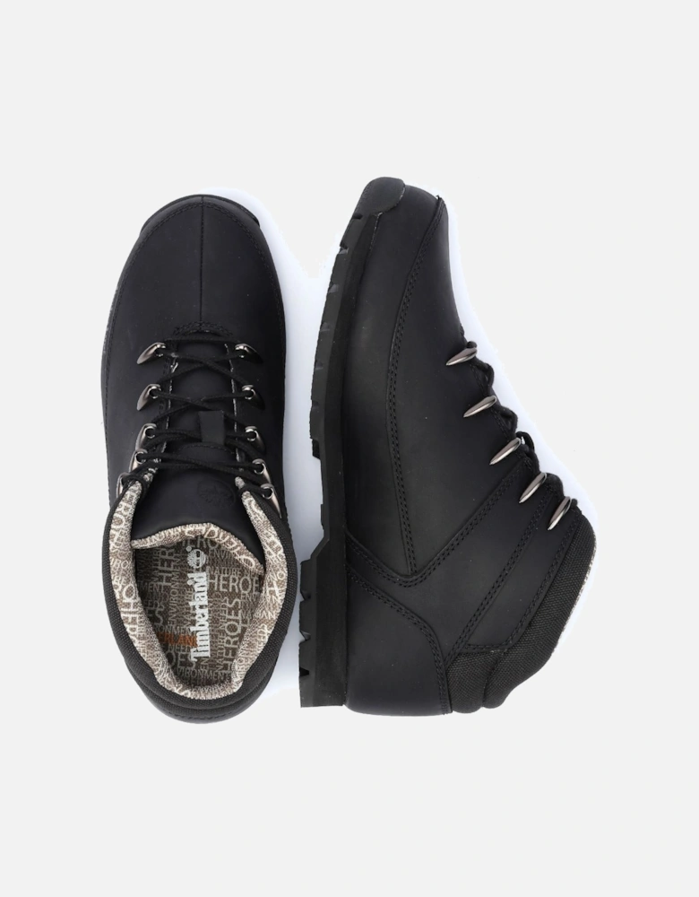 Euro Sprint Mid Lace Premium Leather Men's Black Boots