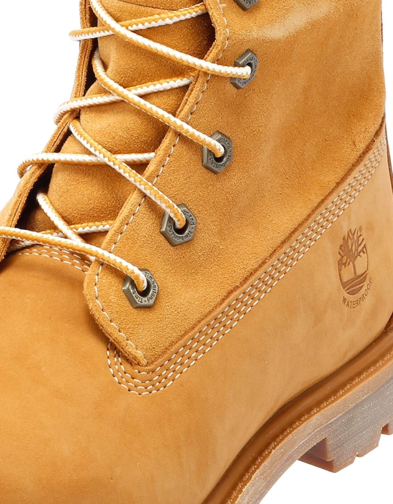 Warm Lined Waterproof Leather Women's Wheat Boots