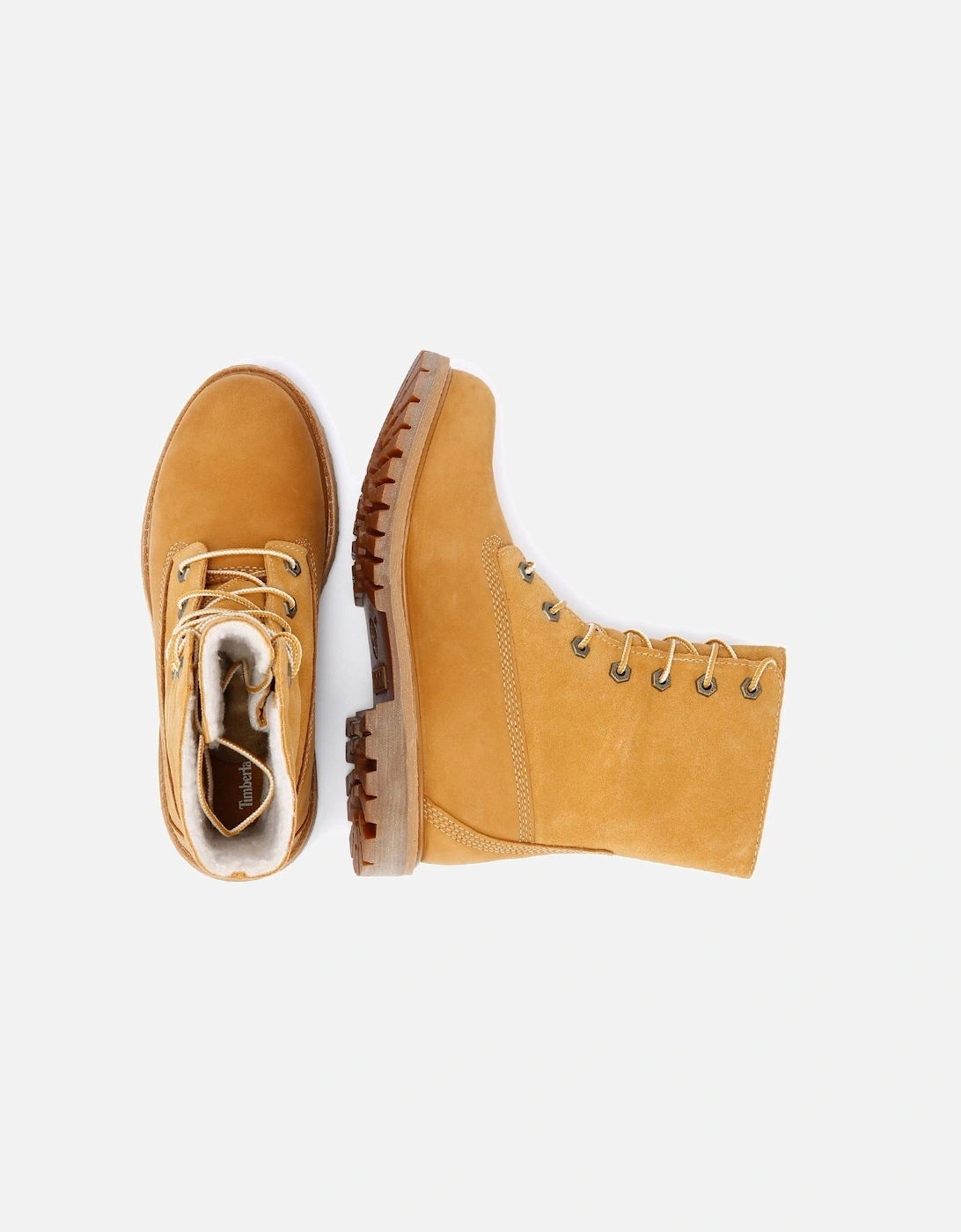 Warm Lined Waterproof Leather Women's Wheat Boots