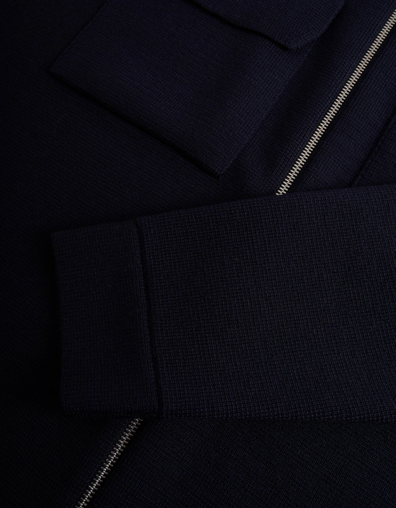 P Bellotto Zip Cardigan Navy