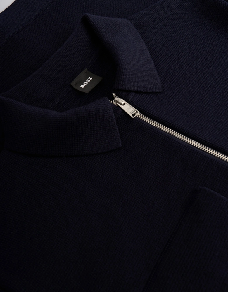 P Bellotto Zip Cardigan Navy