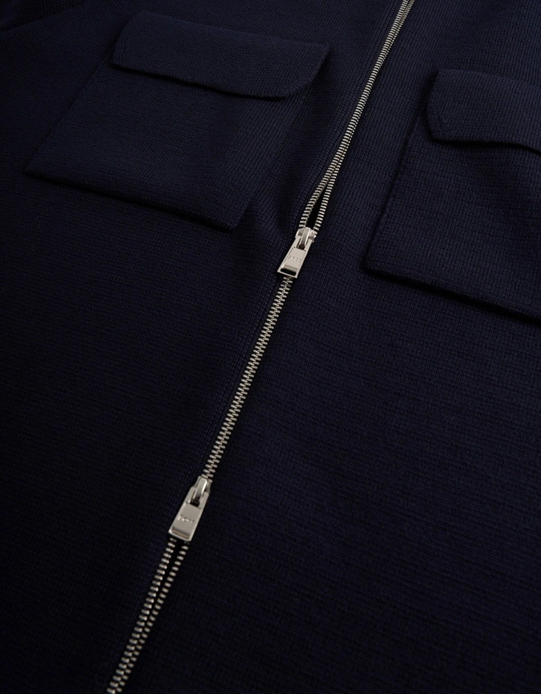 P Bellotto Zip Cardigan Navy