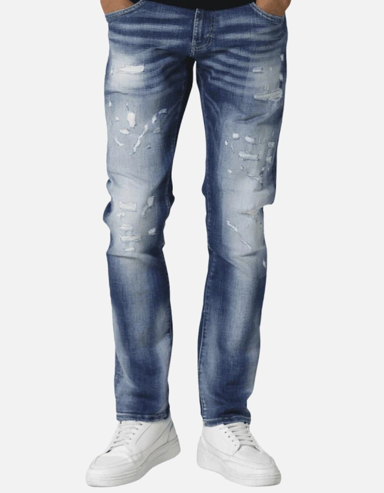 Todd 978 Slim Fit Ripped Light Wash Blue Jeans