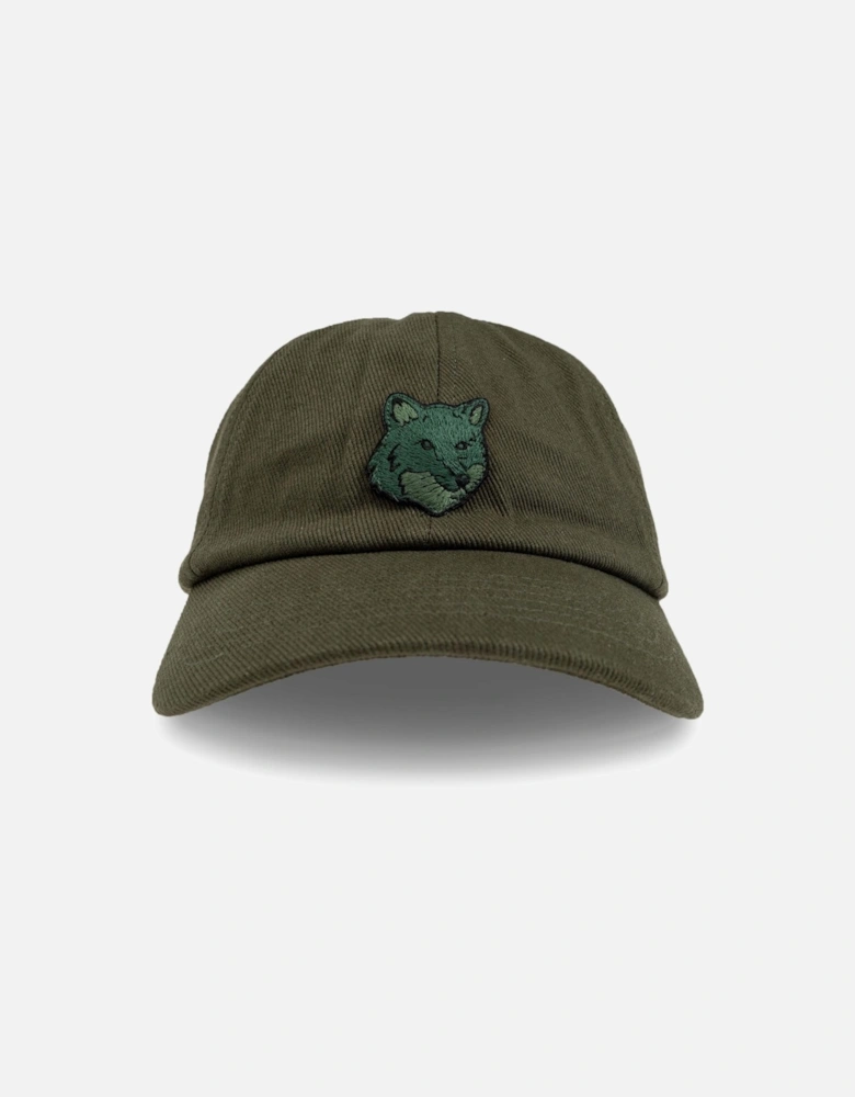 Bold Fox Head 6 Panel Cap Khaki