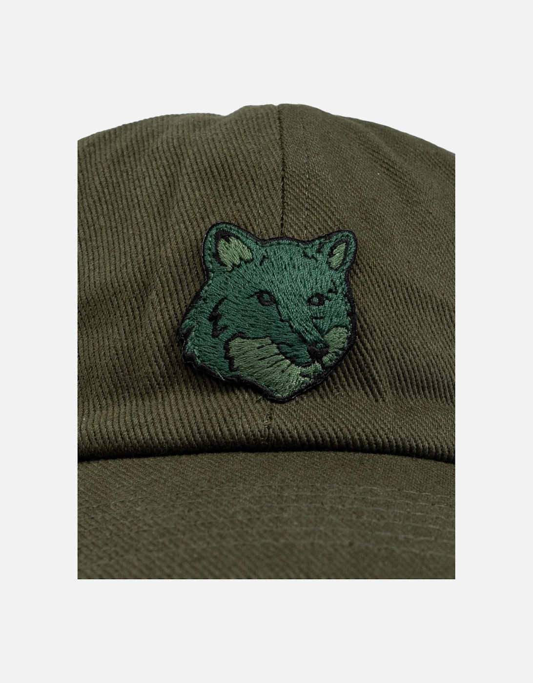 Bold Fox Head 6 Panel Cap Khaki