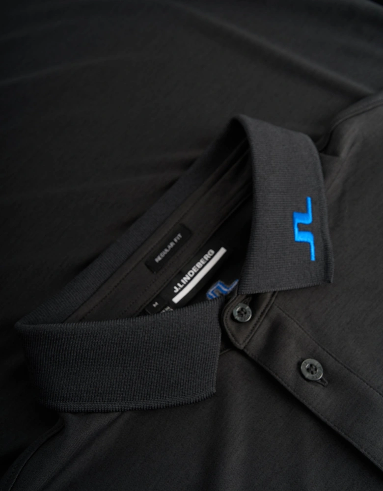 Tour Tech Long Sleeve Polo Black