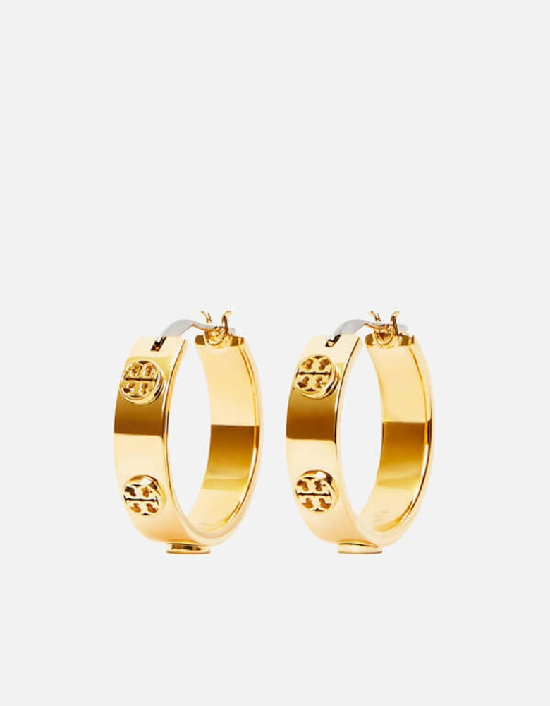 Women's Small Miller Stud Hoop Earrings - Tory Gold