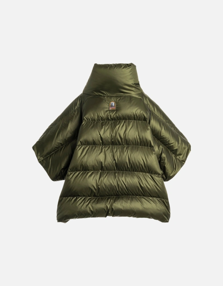 Hollywood Cape Dark Green Down Jacket