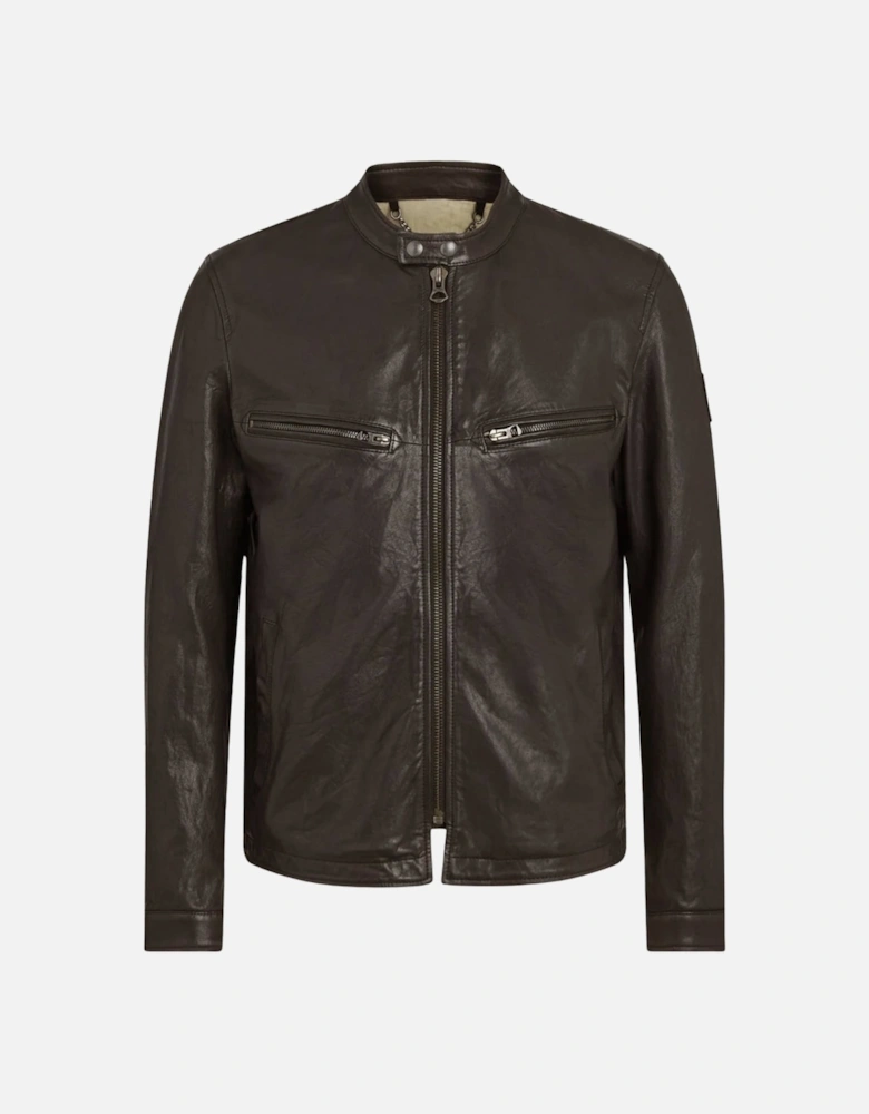 Raceway Dark Brown Leather Jacket