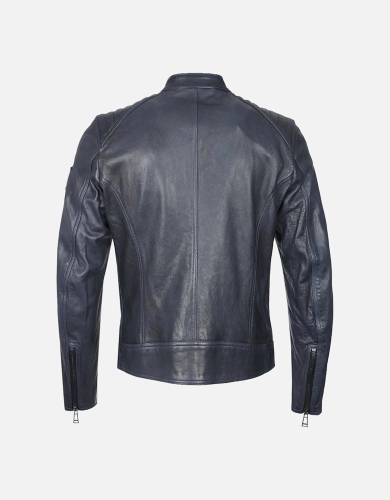 Racer Insignia Blue Leather Jacket