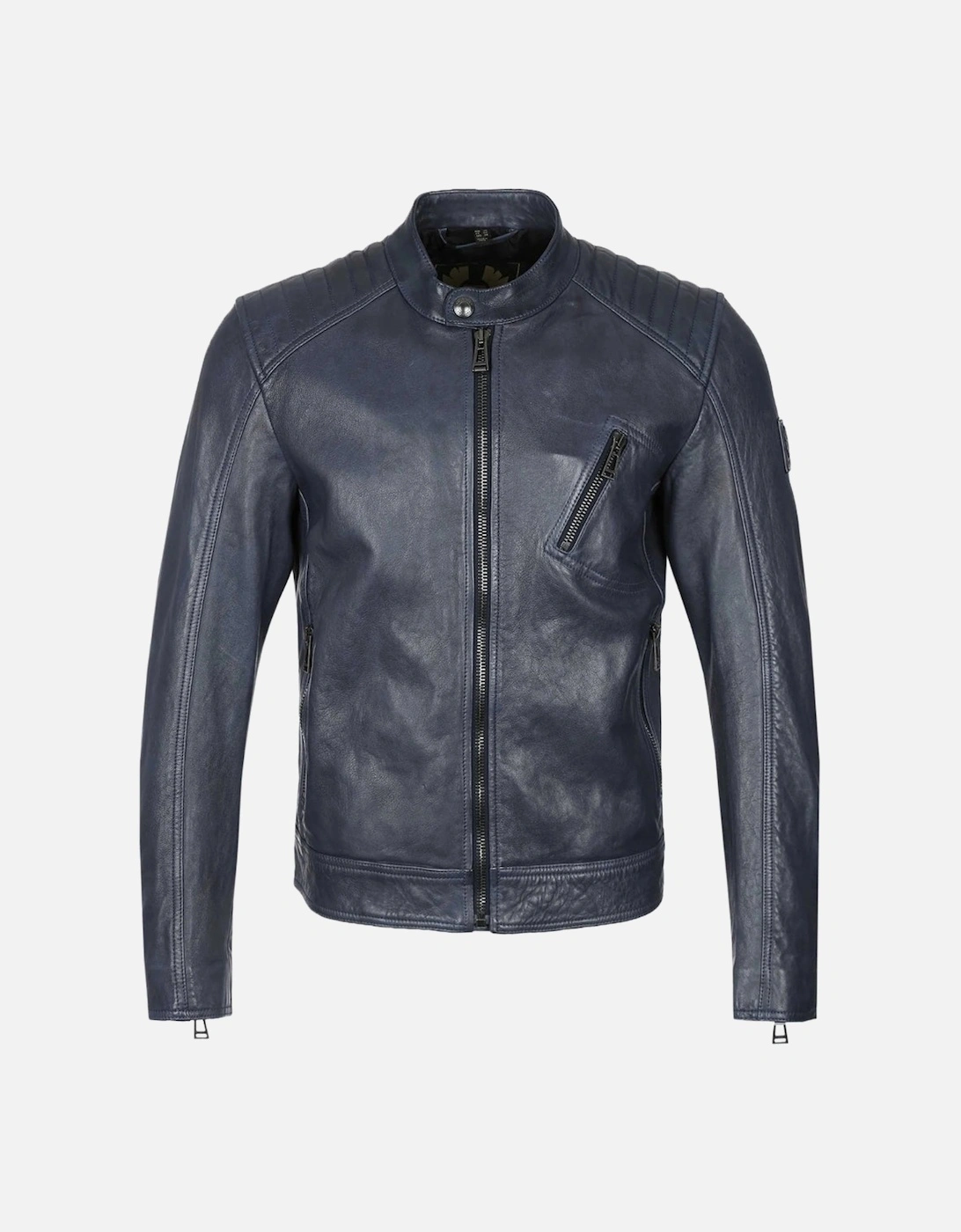 Racer Insignia Blue Leather Jacket, 5 of 4