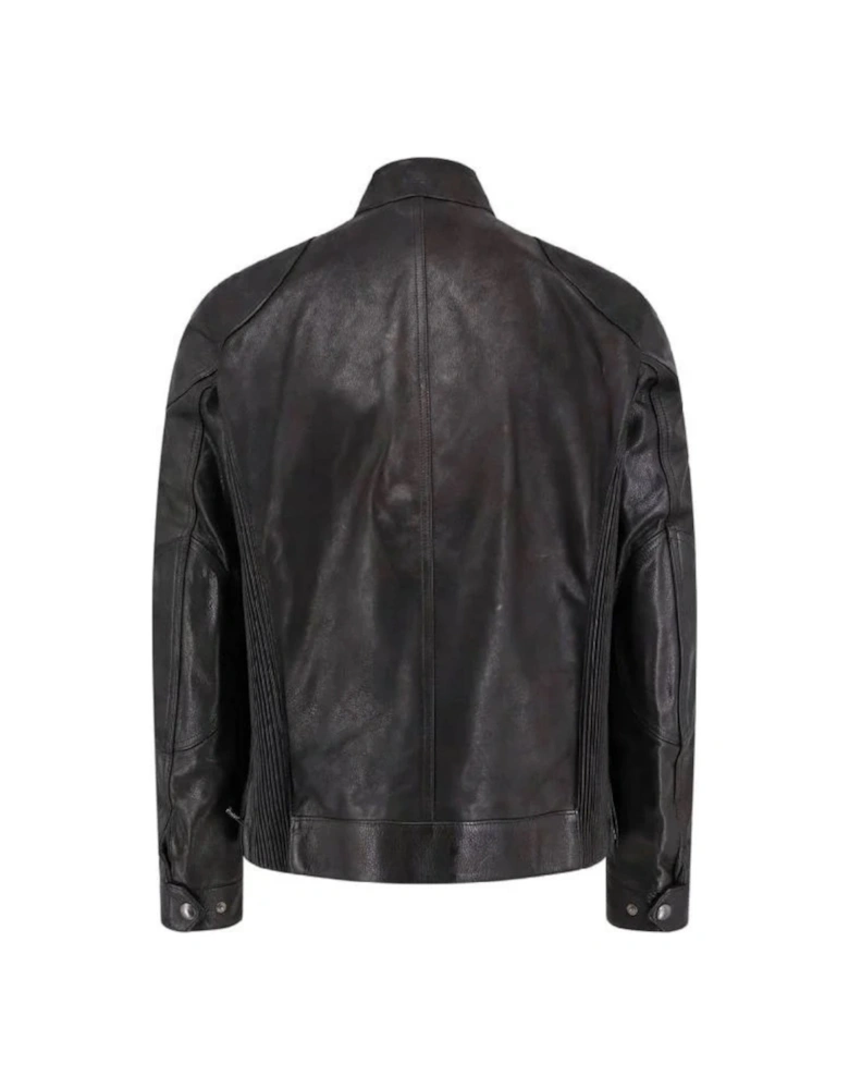 Gangster Black Leather Jacket
