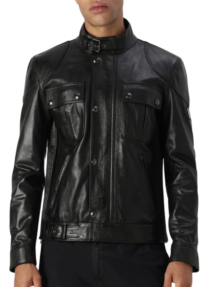 Gangster Black Leather Jacket
