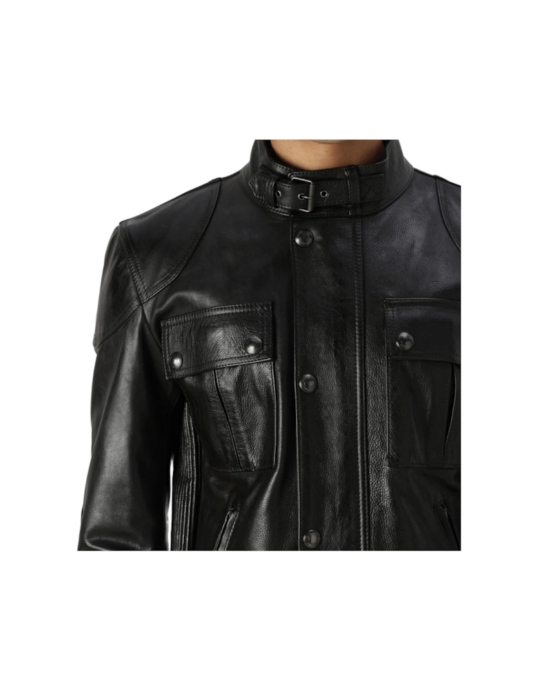 Gangster Black Leather Jacket