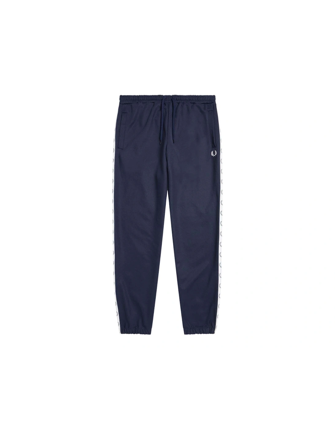 Men's Fred Perry Branded Taped Hem Carbon Blue Sweatpants - Navy - Size: 29/28/32