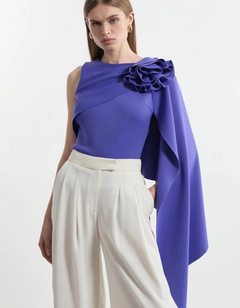 Scuba Drama Ruffle Rosette Top