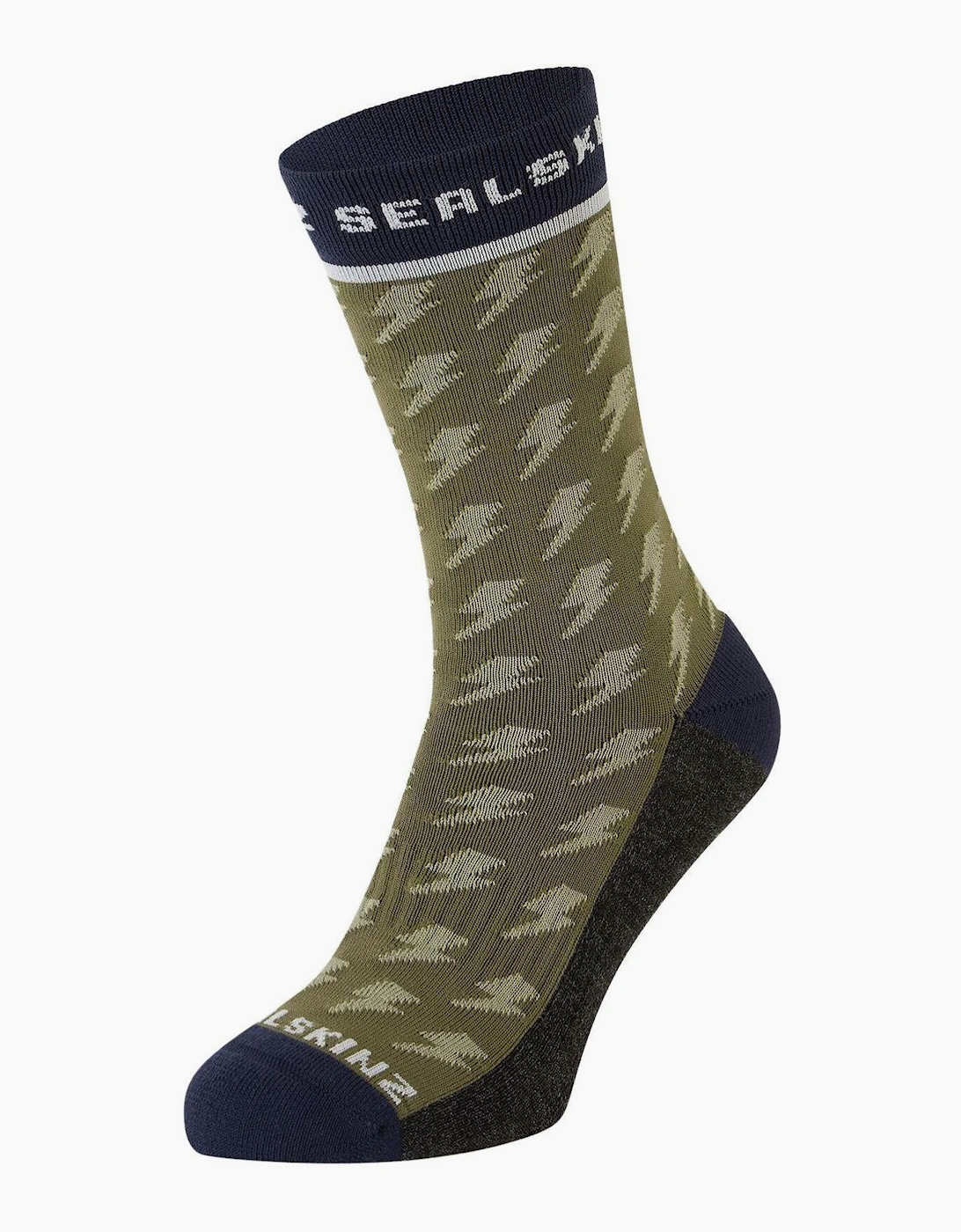 Sealskinz Men's Green Unisex Rudham Mid Length Sock  8/5/5.5/6/7/6.5/7.5/4/2.5/4.5/3.5/3 S
