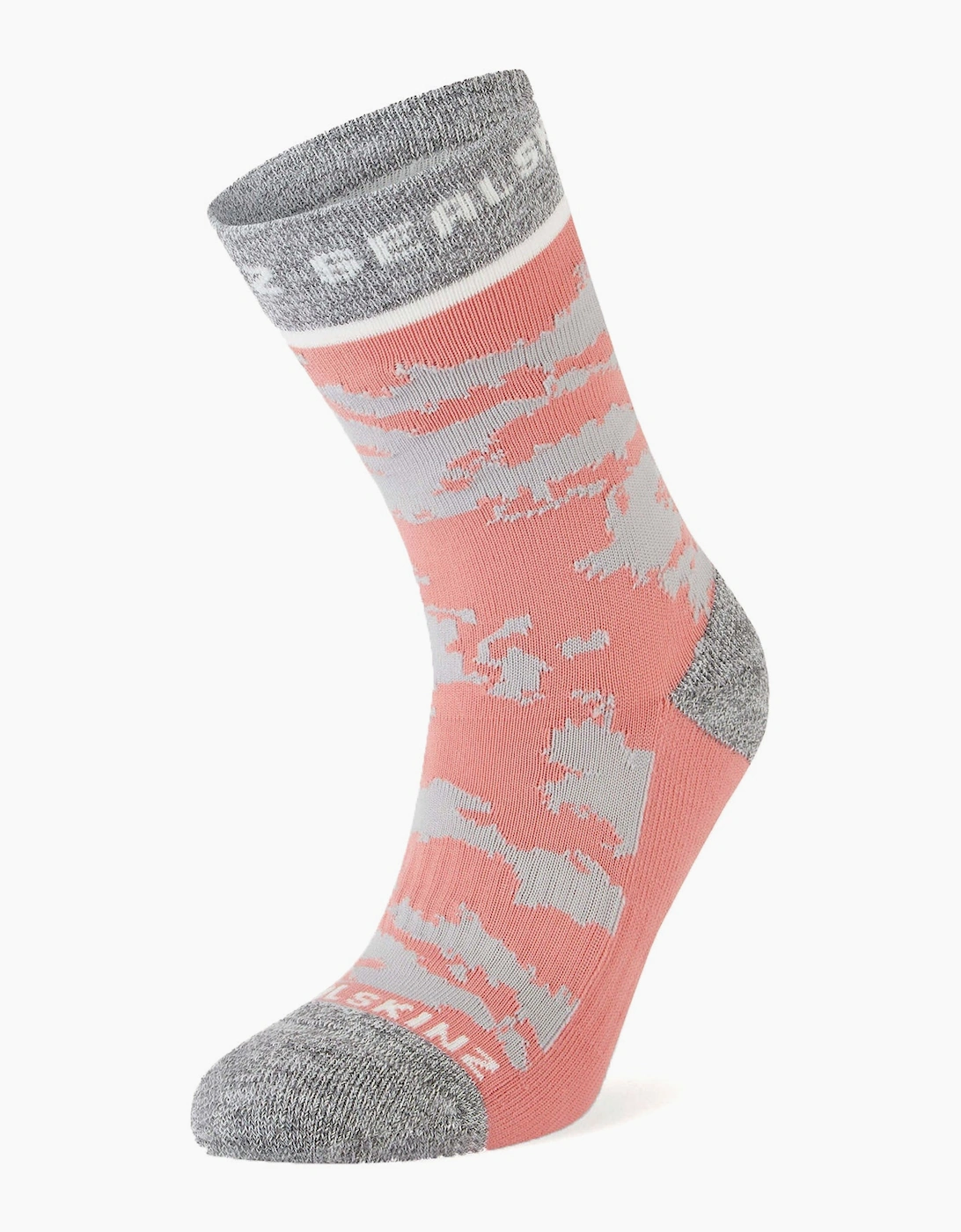 Sealskinz Men's Pink Unisex Reepham Mid Length Socks  8/5/5.5/6/7/6.5/7.5/4/2.5/4.5/3.5/3 S