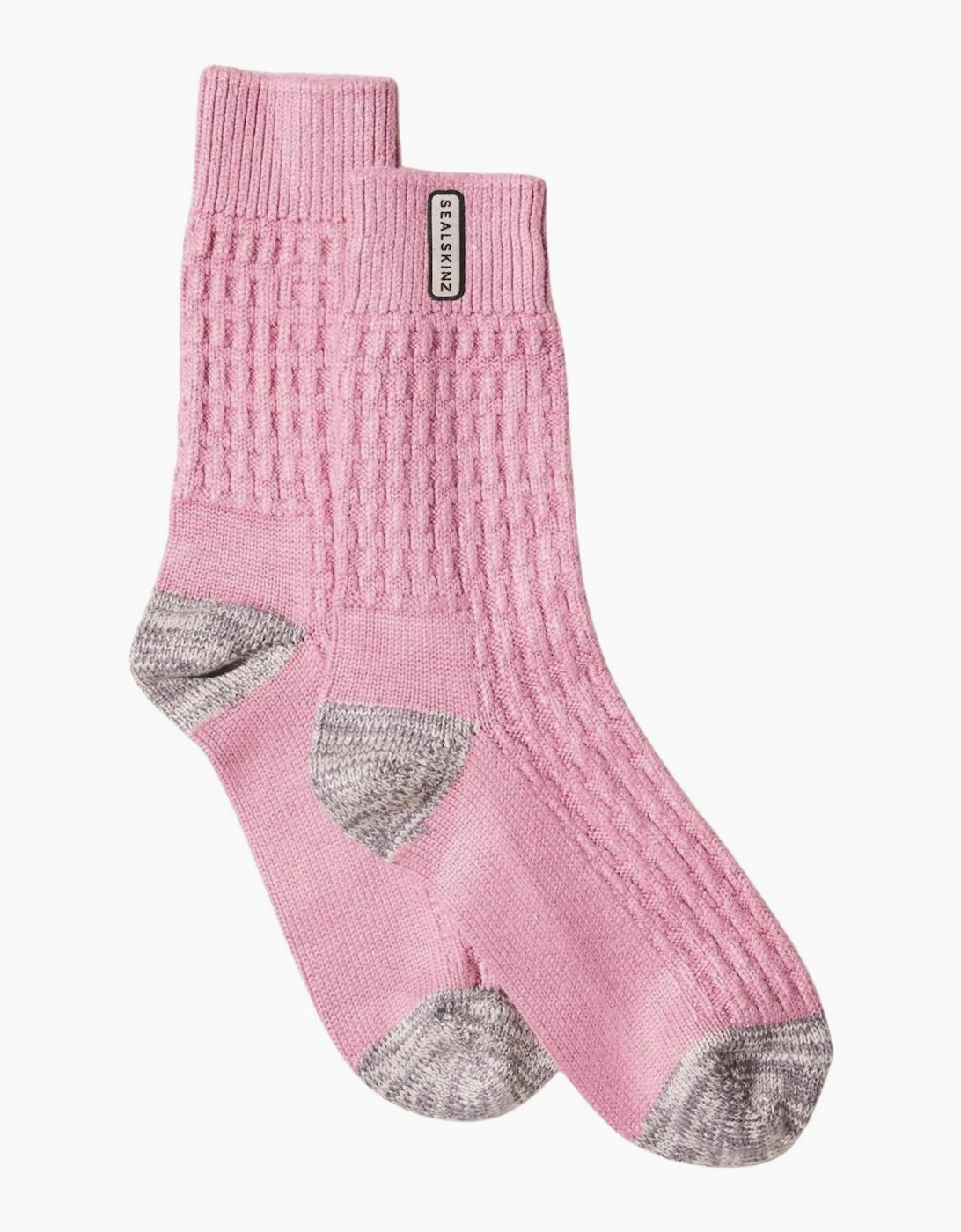 Men's Sealskinz Unisex Wroxham Bamboo Mid Length Socks - Pink - Size: 5/5.5/6.5/7/6/7.5