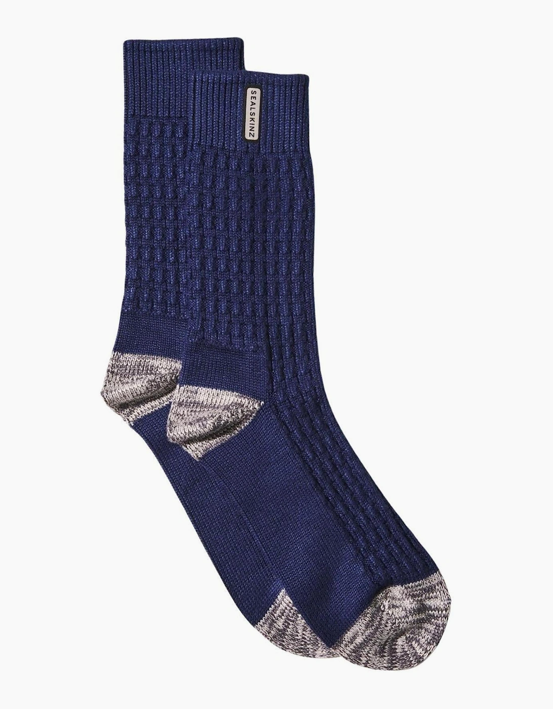 Men's Sealskinz Unisex Wroxham Bamboo Mid Length Socks - Blue - Size: 5/5.5/6.5/7/6/7.5