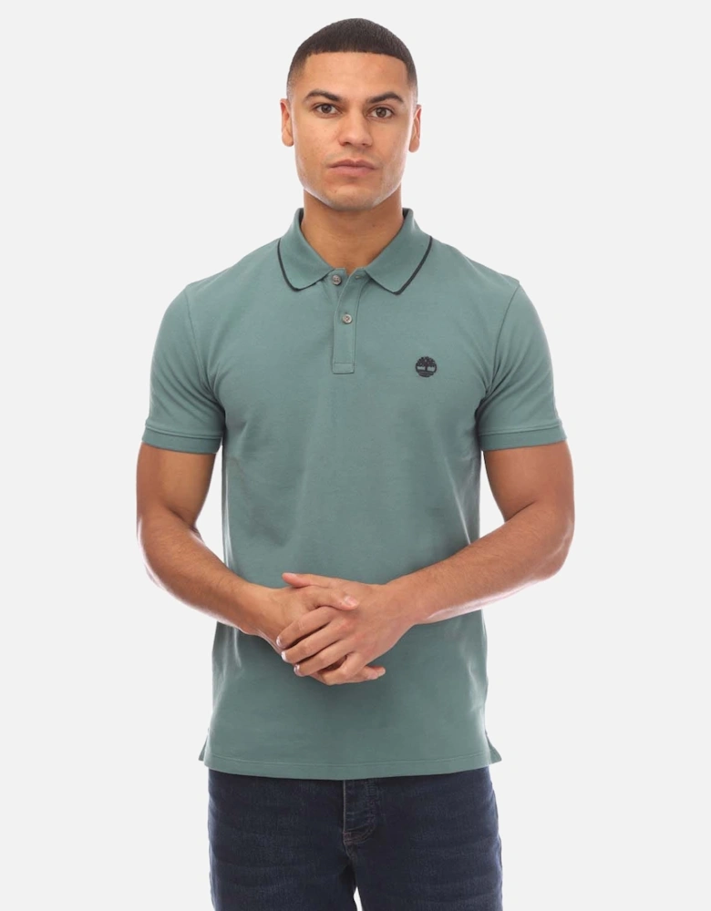 Millers River Printed Neck Polo Shirt