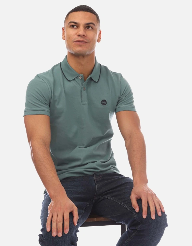 Millers River Printed Neck Polo Shirt