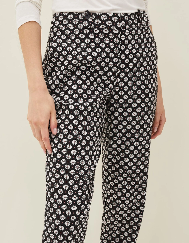 Ryleigh Geometric Print Tapered Trouser