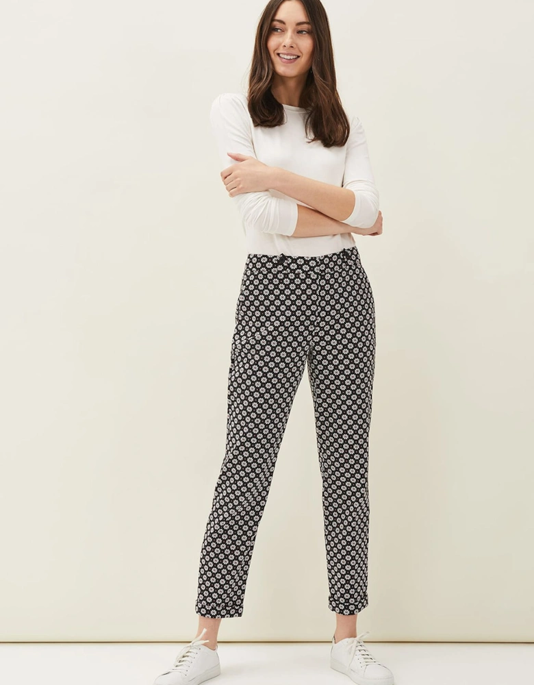 Ryleigh Geometric Print Tapered Trouser