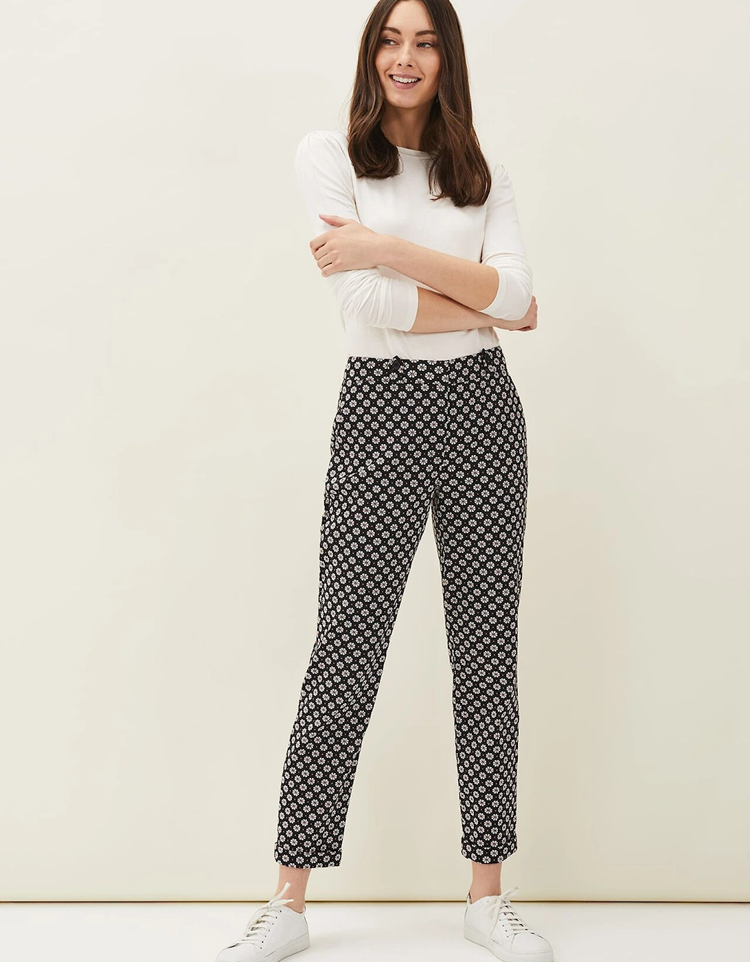 Ryleigh Geometric Print Tapered Trouser