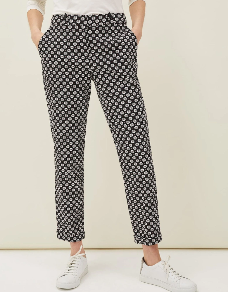 Ryleigh Geometric Print Tapered Trouser