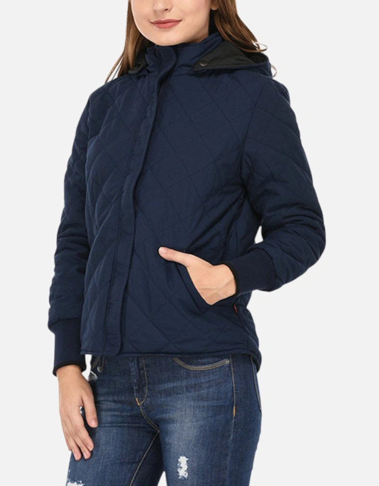 LEVIS 28303 Womens Jackets LEVI Reversible Puffer Ladies Coat Padded Hoodies Top