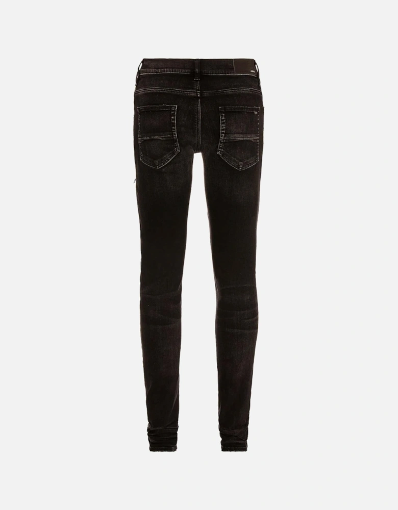 MX1 CAMO LEATHER PATCH JEANS BLACK