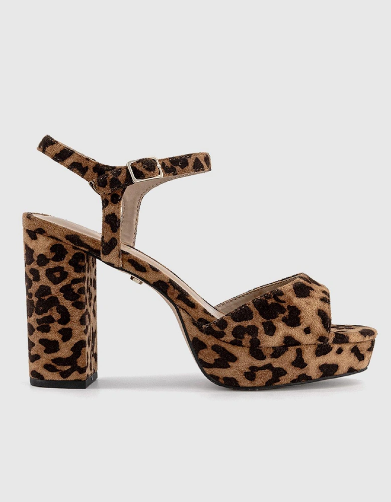 Havoc Round Toe Platform Sandals - Print