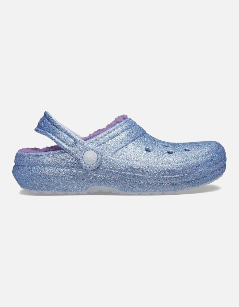 Kids Classic Lined Glitter Clog - Purple