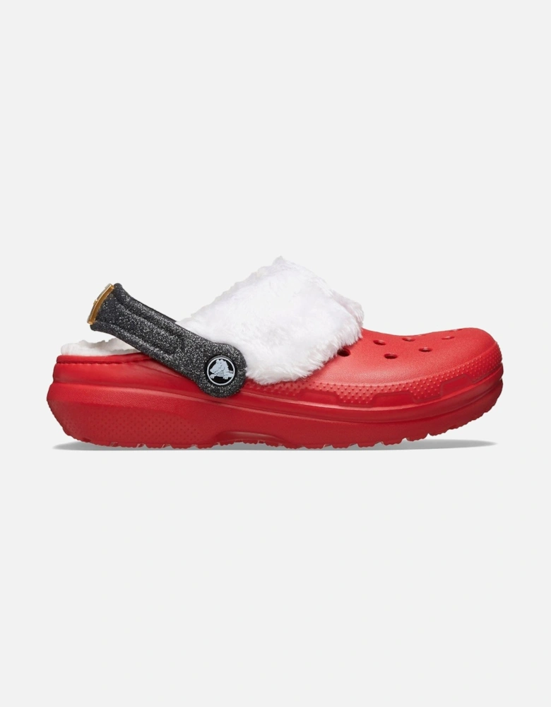 Kids Classic Lined Santa Clog - Red