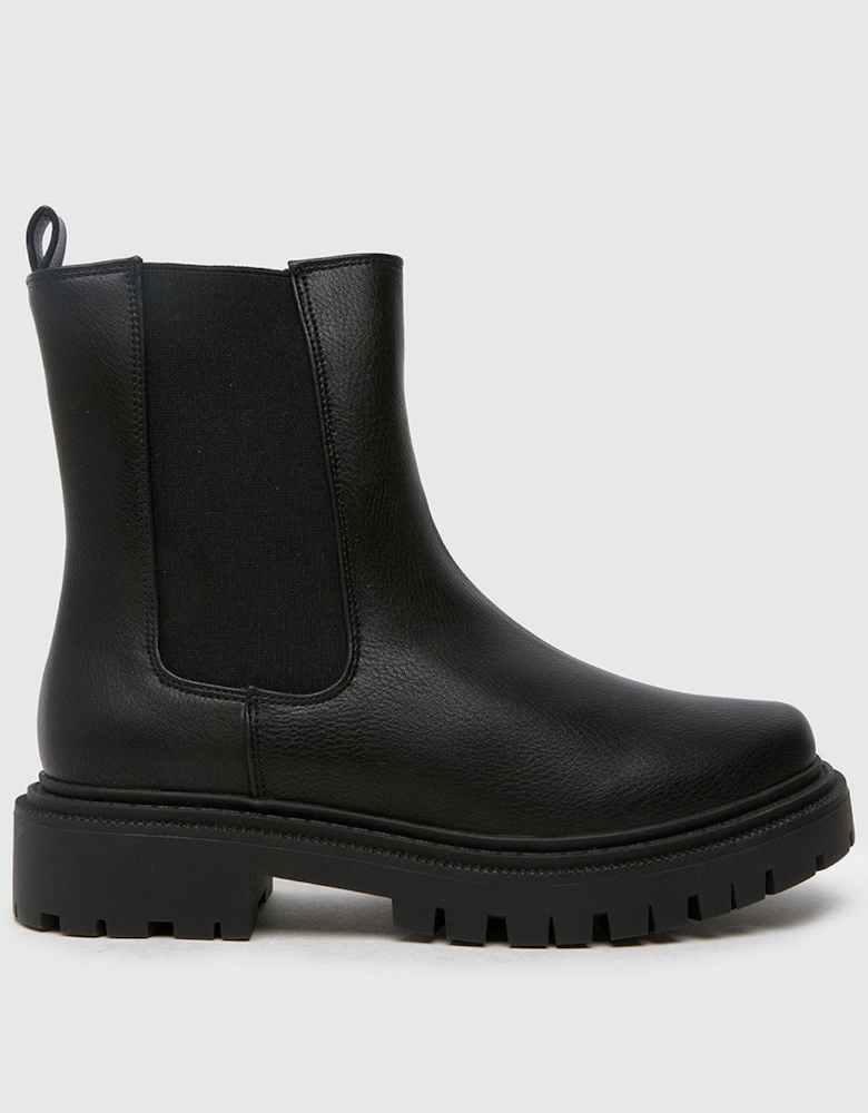 Wide Fit Arlo Chunky Chelsea Boot - Black