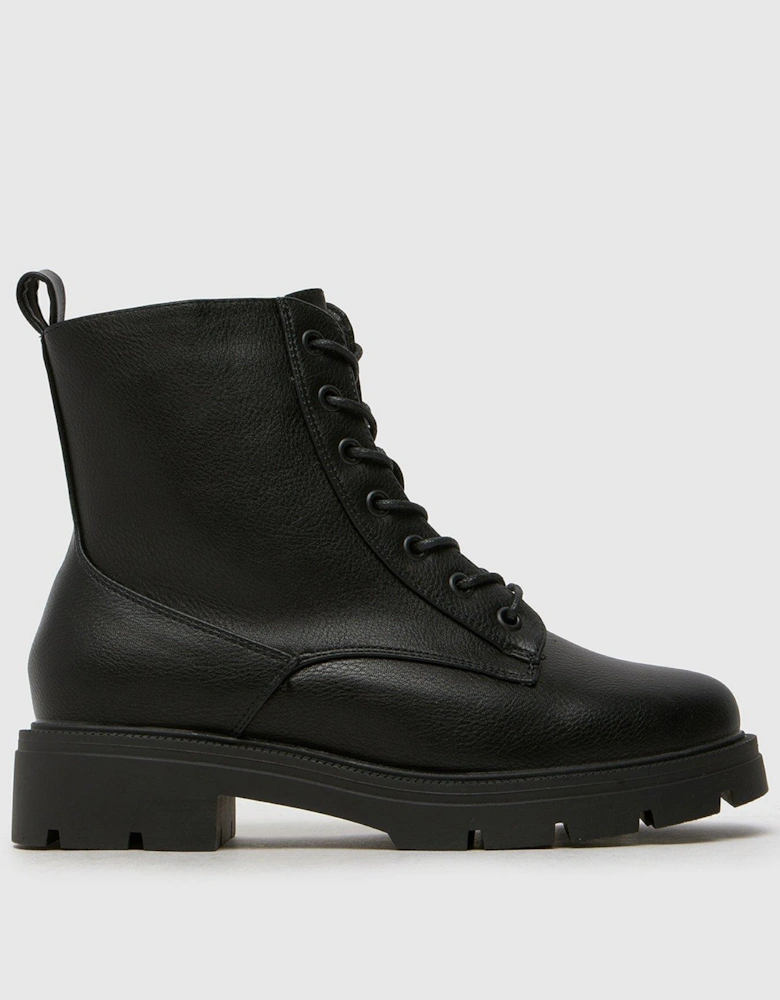 Wide Fit Andria Lace Up Boot - Black