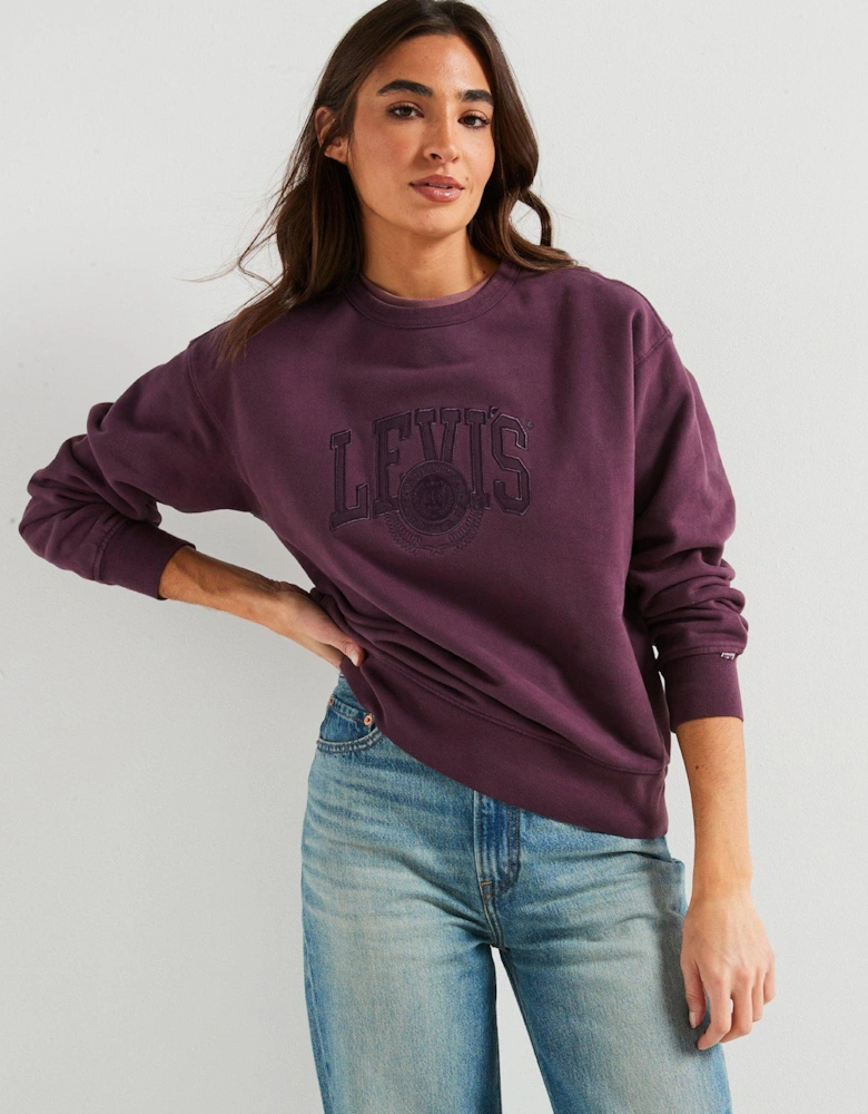 Graphic Heritage Sweatshirt - Plum Perfect - Purple