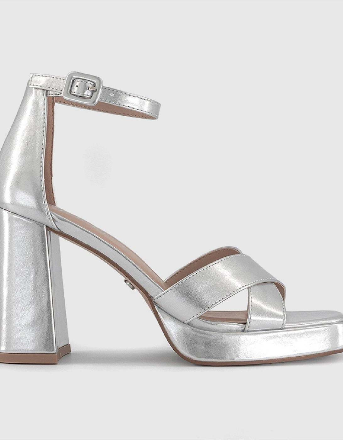 Closed Back Platform Shoes - Silver, 4 of 3