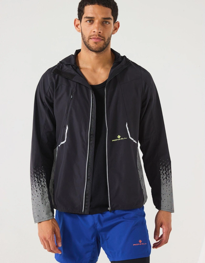 Mens Tech Reflect Running Jacket - Black