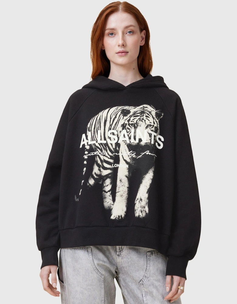 Kit Talon Tiger Print Hoodie - Black