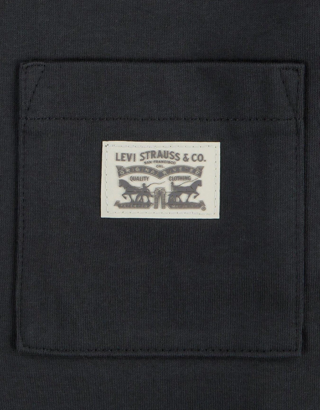 Boys Long Sleeve Pocket T-Shirt - Black