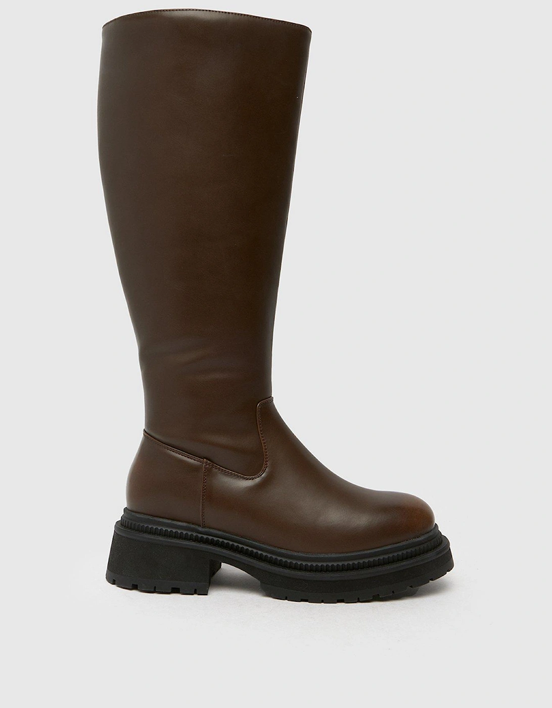 Wide Fit Delma Knee High Boot - Brown, 5 of 4